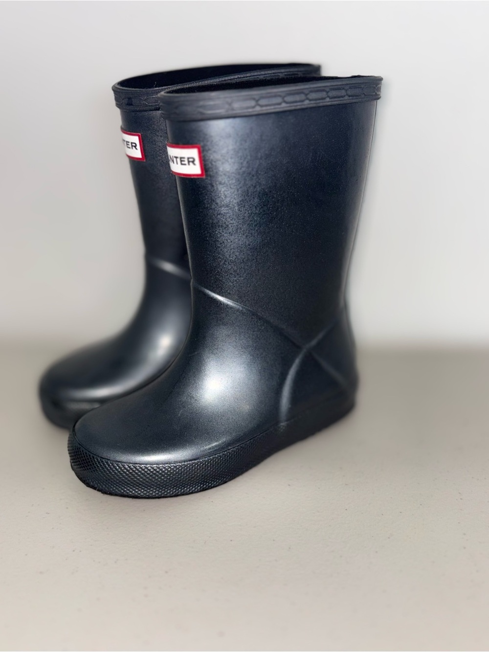 Hunter Kids Black Waterproof Rain Boots